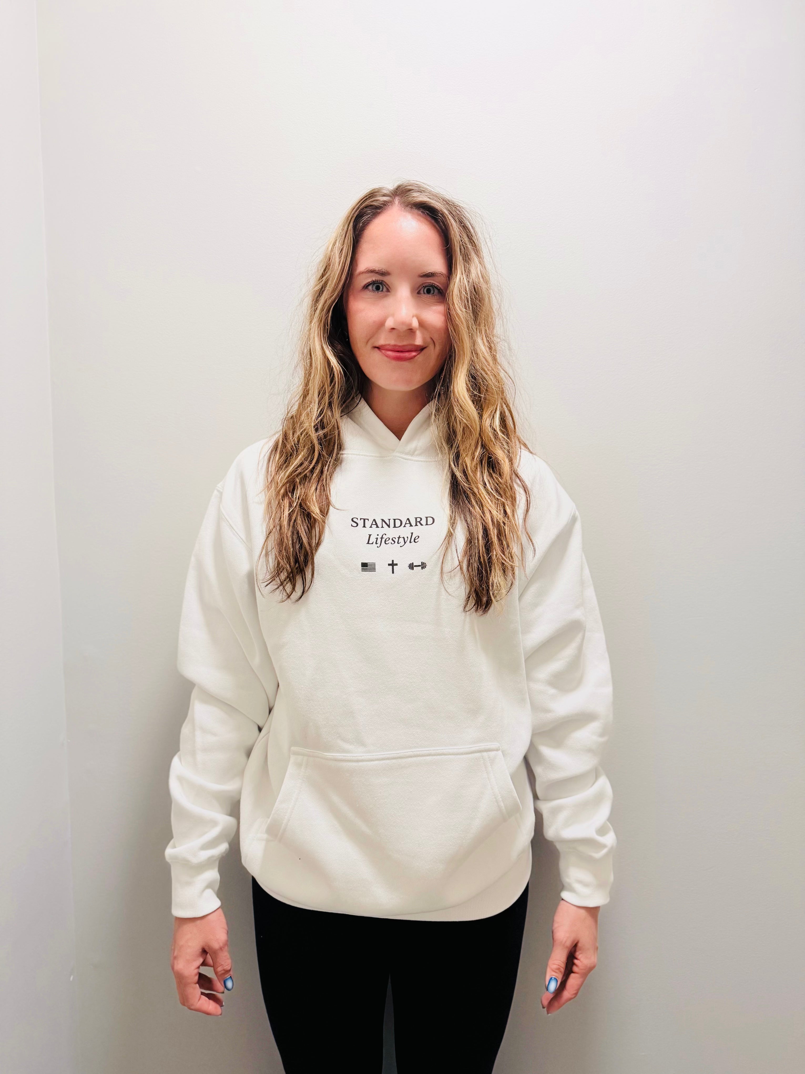 SET THE STANDARD Hoodie-White