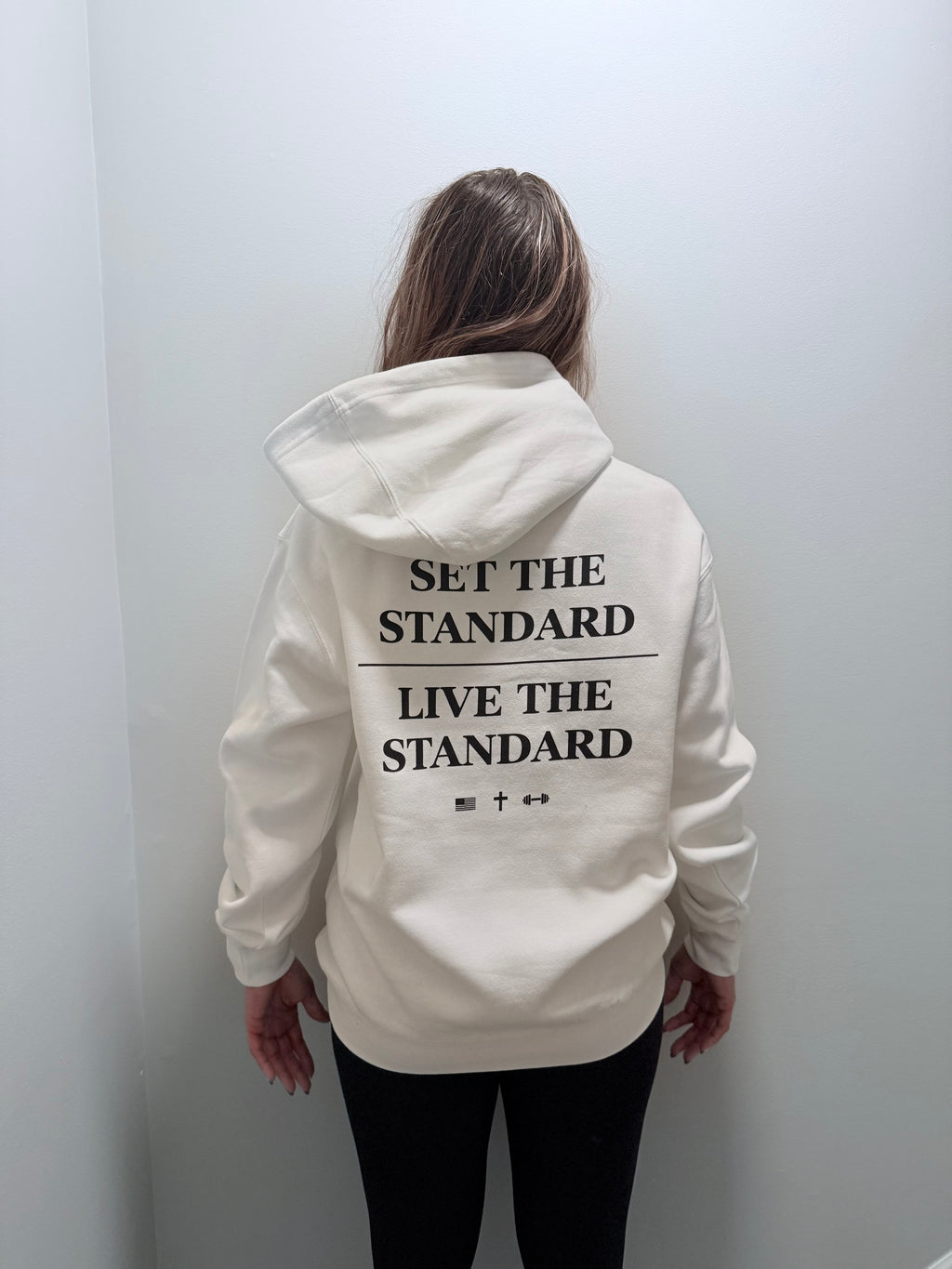 SET THE STANDARD Hoodie-White
