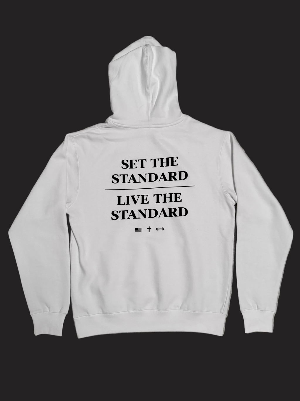 SET THE STANDARD Hoodie-White