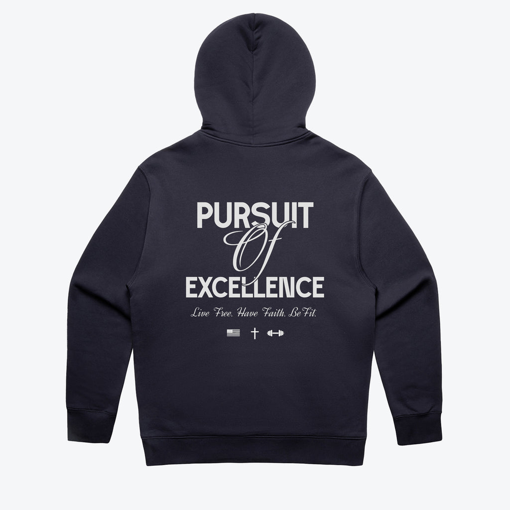 PURSUIT OF EXCELLENCE Hoodie - Ink Blue