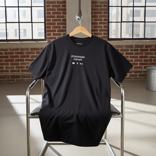 Faith Family Fitness Freedom Tee-Black