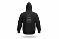 Black Faith Family Fitness Freedom hoodie back view