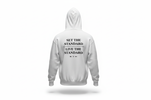 Ghost mannequin back - White Set The Standard hoodie