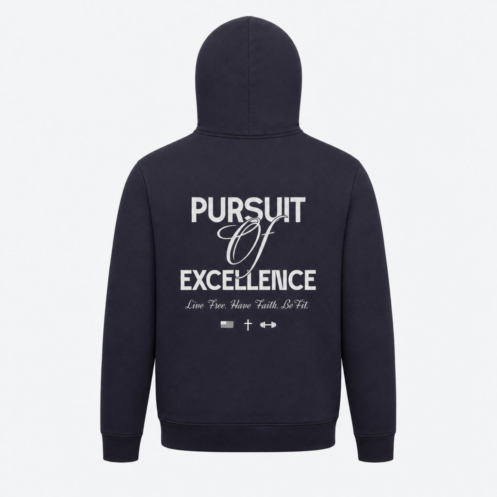 PURSUIT OF EXCELLENCE Hoodie - Ink Blue