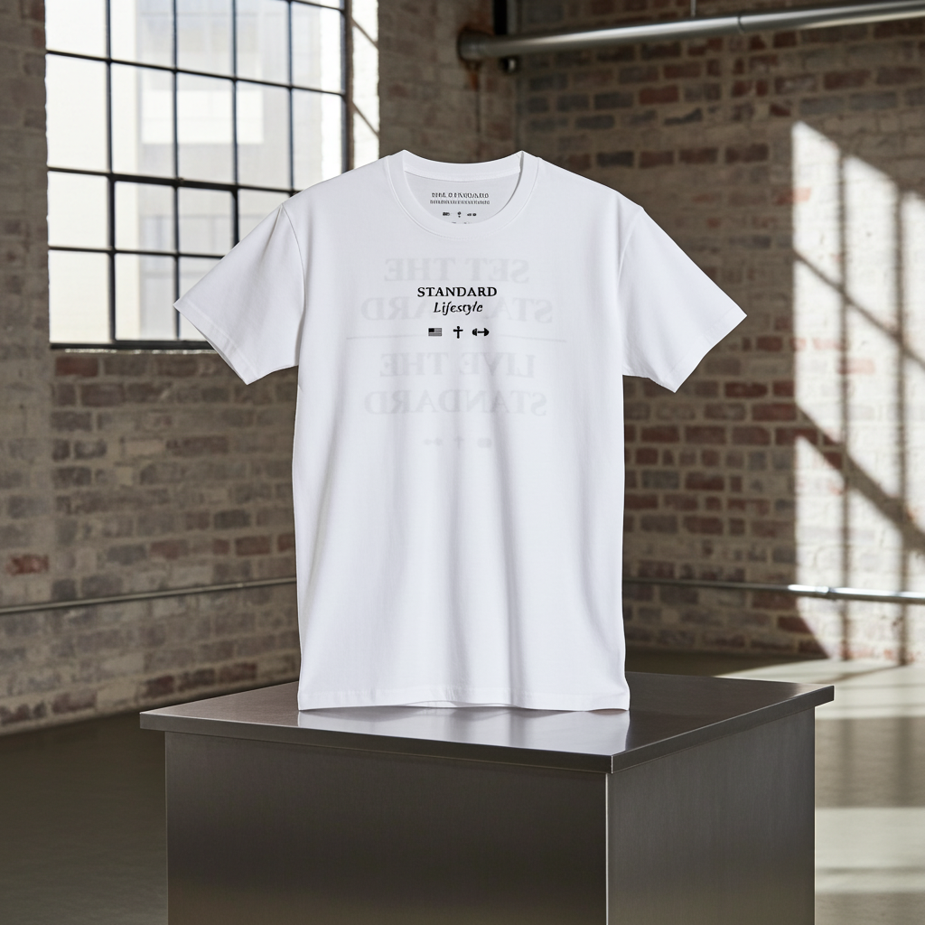 SET THE STANDARD Tee-White